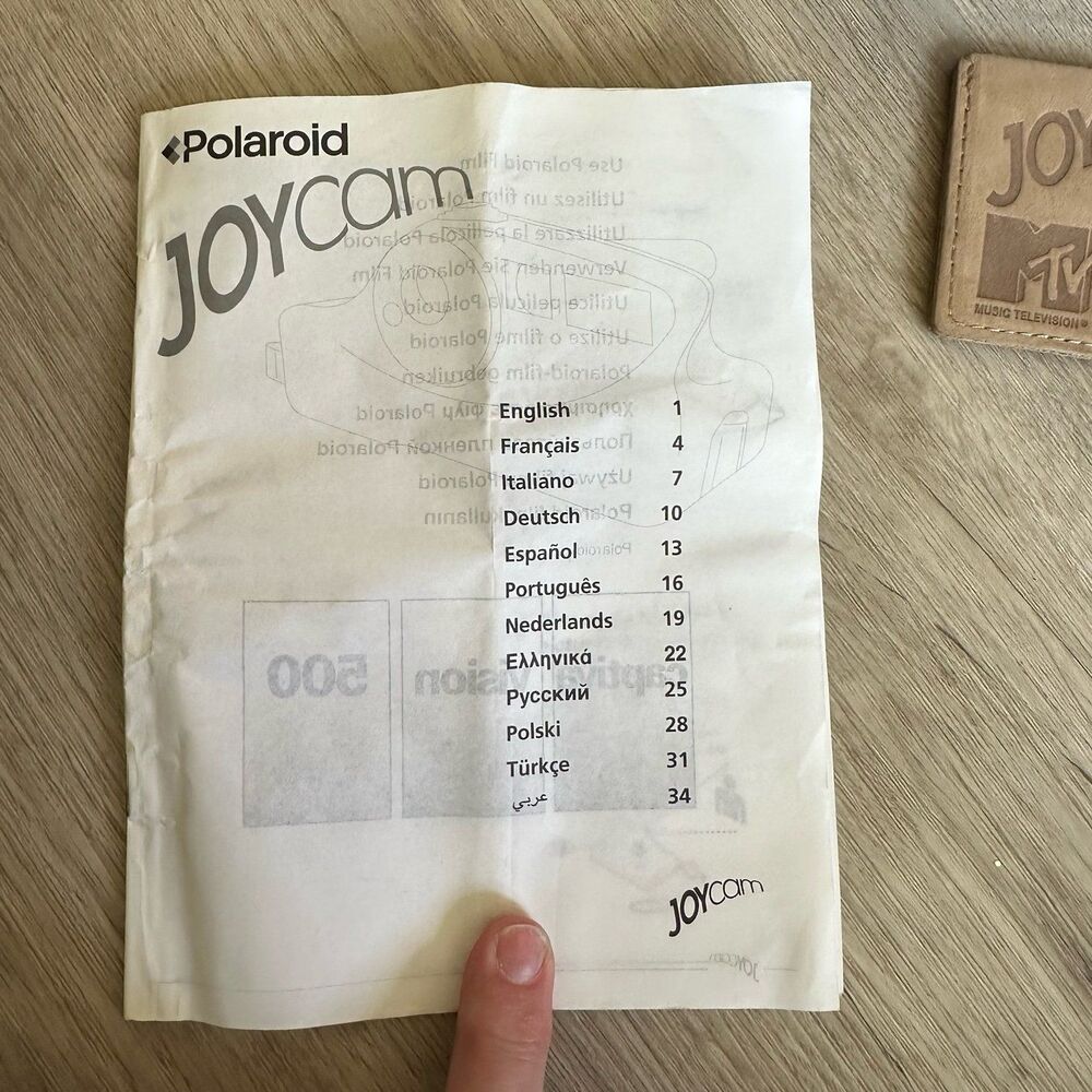 Vintage Y2K Polaroid Instant JoyCam in Box with Manual Bonus MTV Photo Holder - Picture 8 of 10